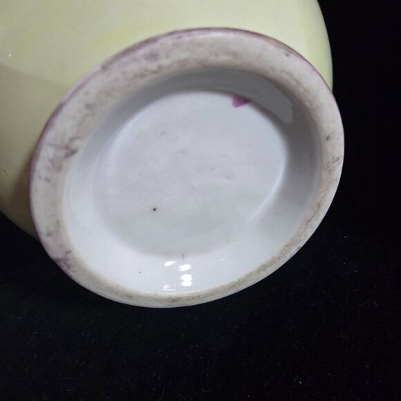 Antique Victorian Style Hand-Painted Porcelain Pitcher, Vase W/ Gold Gilding & F - Picture 7 of 10